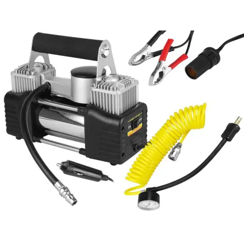 Kompresor samochodowy dwutłokowy Titanium Winch – mocny kompresor 12V
