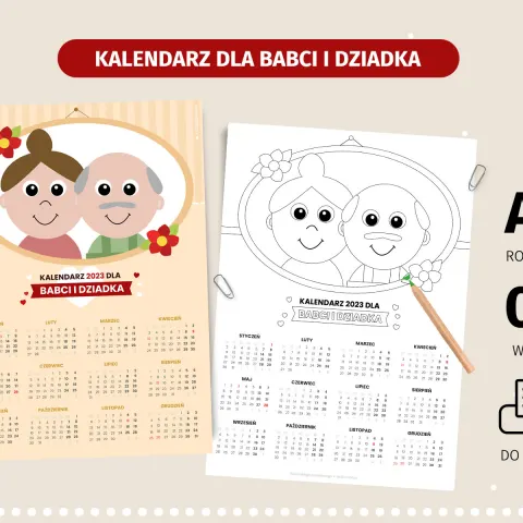 Kalendarz na dzień babci i dziadka